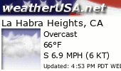 Click for Forecast for La Habra Heights, California from weatherUSA.net